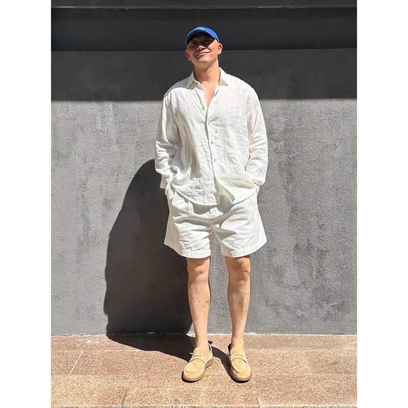 Linen Shorts Men - Light Luxury Men's Linen Sun Protection