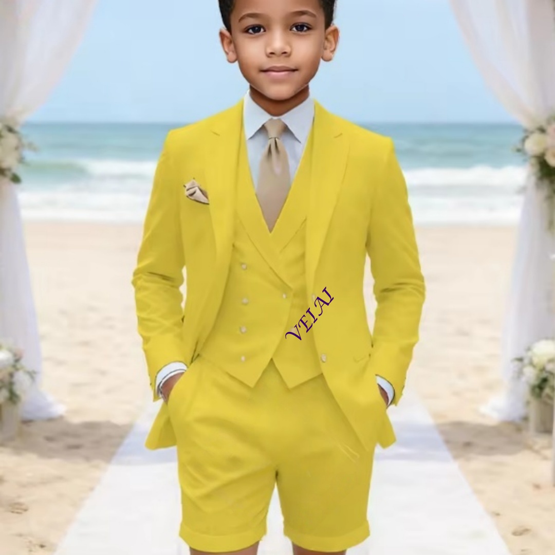 Linen Shorts Men - Boys' Custom Classic 3-Piece Linen Suit,