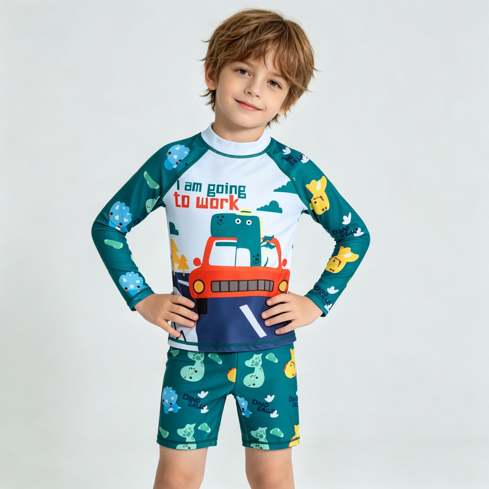 2Pcs Kids Long Sleeve Swimwear - огляд і ціна Rash Guard Long Sleeve