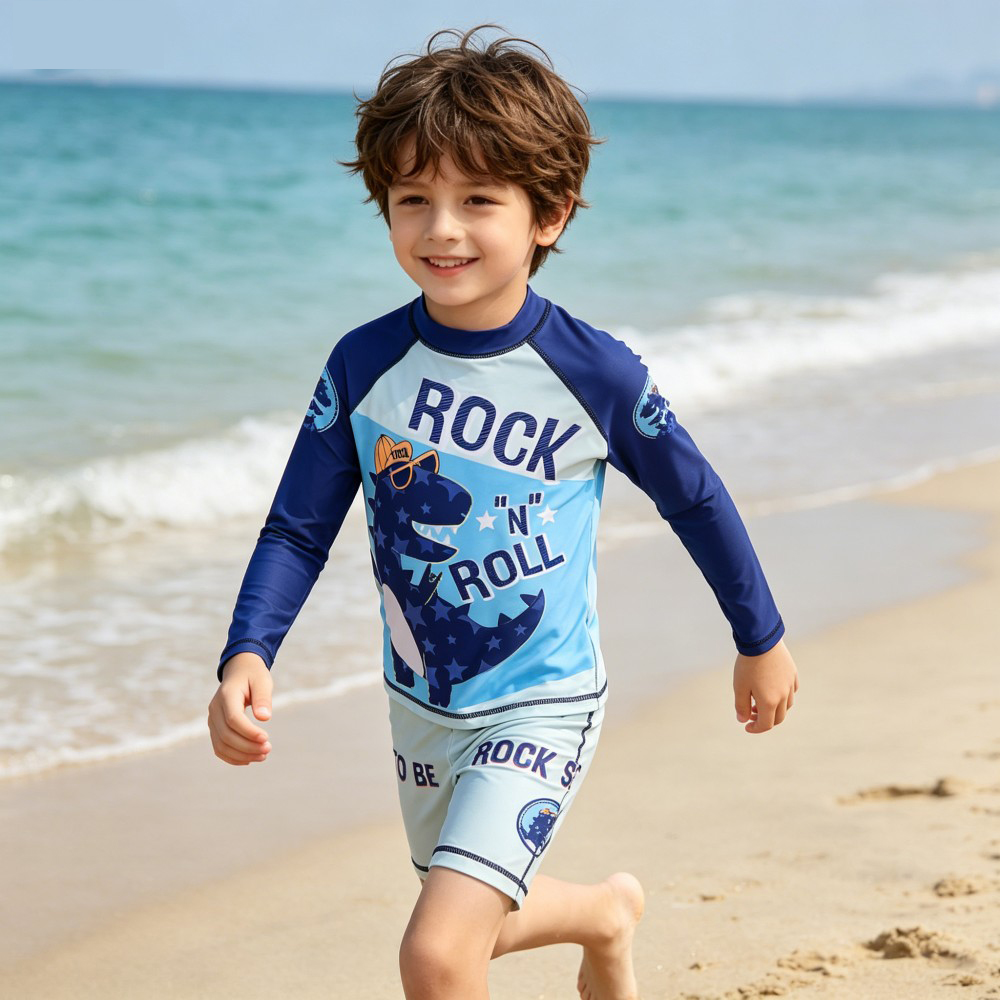 2Pcs Kids Long Sleeve Swimwear - огляд і ціна Rash Guard Long Sleeve