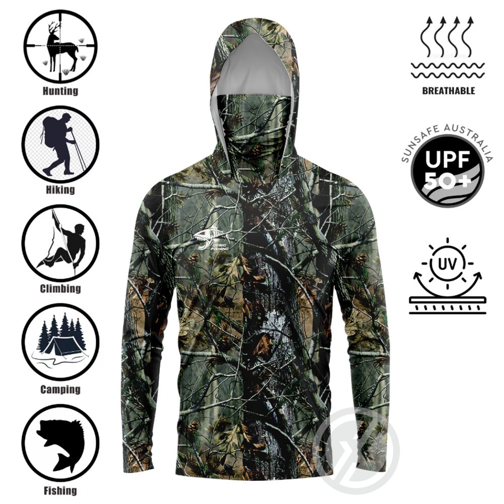 UPF50+ Hooded Fishing Shirt Bu - огляд і ціна Summer Clothing Mens