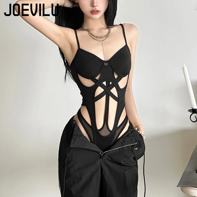 Y2K Black Bodysuit Women Hollo - огляд і ціна Summer Clothing Aesthetic
