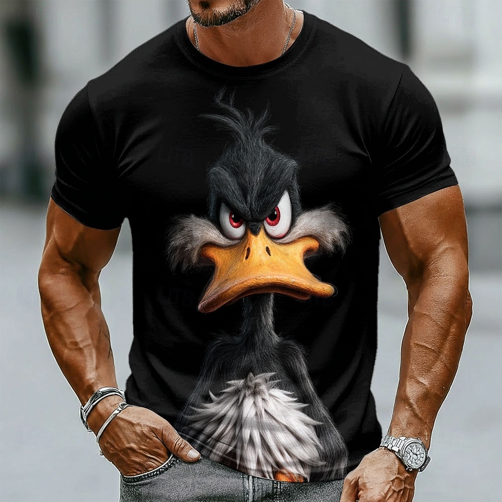 Funny 3D Grumpy Black Duck in  - огляд і ціна Crew Clothing Summer Jacket