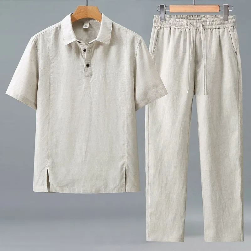 Men Plus Size Summer Linen Two - огляд і ціна Linen Shorts Men