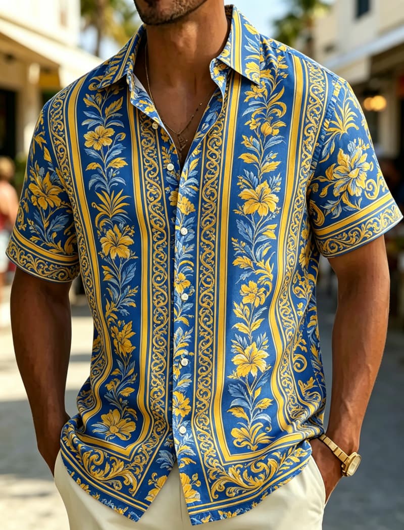 Men's Short Sleeve Shirt Lapel - огляд і ціна Summer Clothing Resort