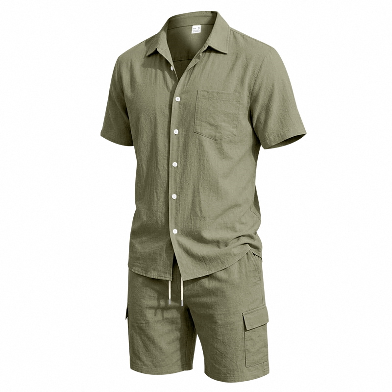 Men Summer American Linen Two  - огляд і ціна Linen Shorts Men