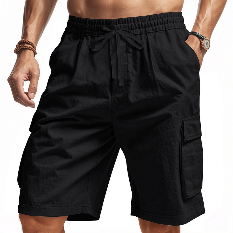 Men's Solid Color Cotton Linen - огляд і ціна Linen Shorts Men